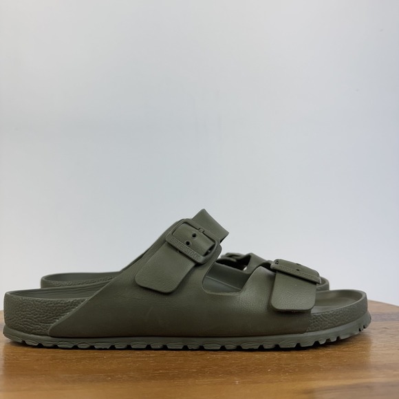 Mens Birkenstock Arizona Green Eva Strappy Slide Sandals Size EU 44 Wide GUC - Picture 4 of 7